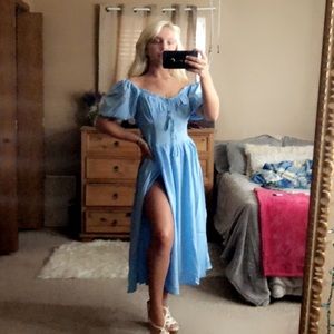 gown dress with ruffles